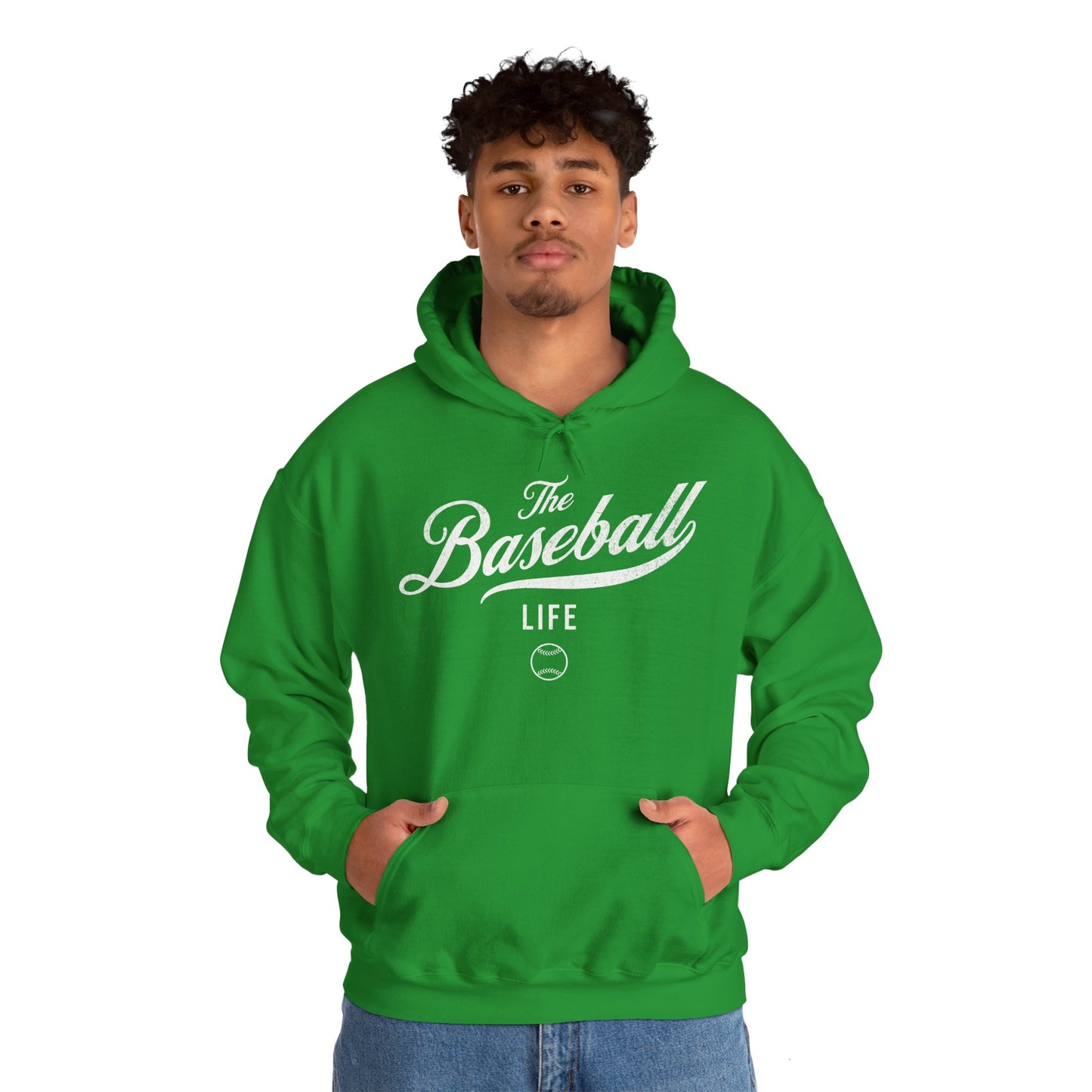 The Baseball Life Hoodie_White Print