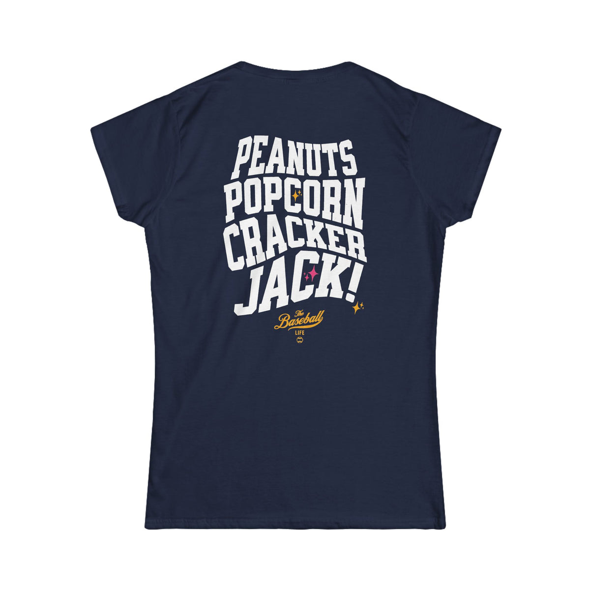 Peanuts Popcorn Crackerjack Women's Baseball T-Shirt