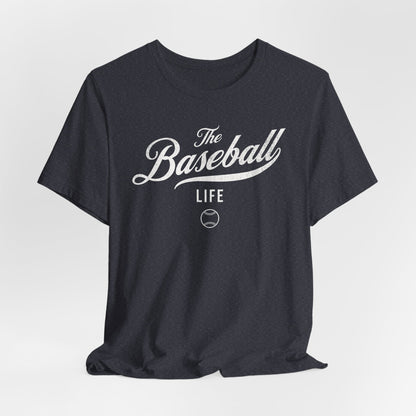 The Baseball Life Classic Script T-Shirt_White Print