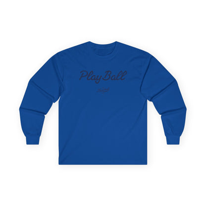 Play Ball_Navy Print Long-Sleeve T-Shirt