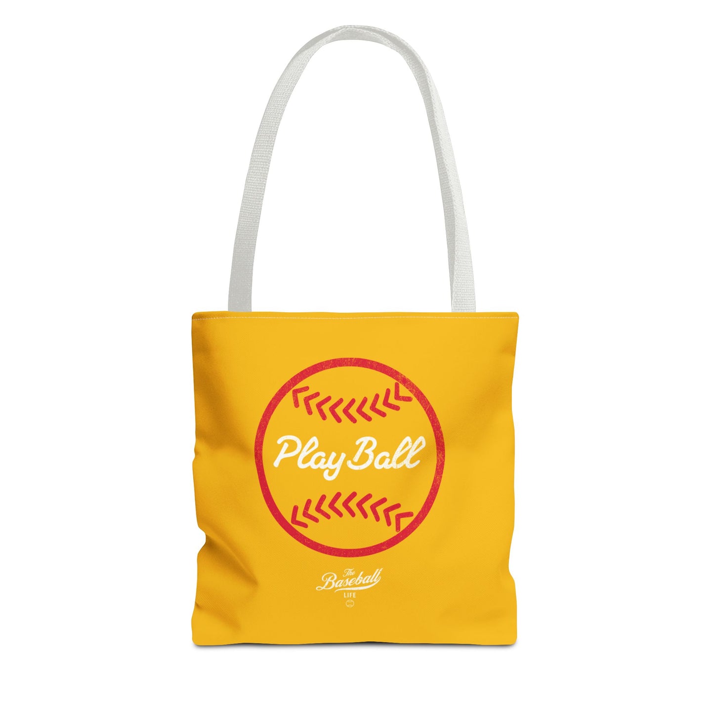 Baseball Icon Play Ball Tote Bag_Yellow Gold