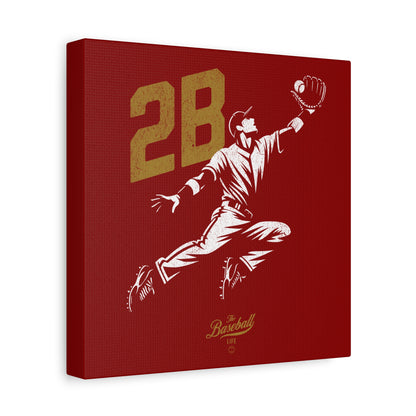 2B Second Base Wall Art Canvas_Cardinal Red