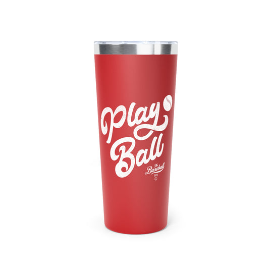 22oz Insulated Travel Tumbler_Play Ball Script