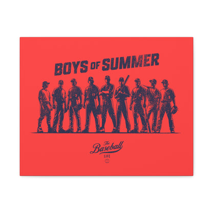 Boys of Summer Wall Art Canvas_Coral Red