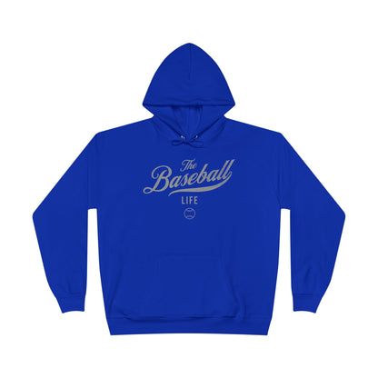 The Baseball Life Hoodie w/Grommets_Silver Gray Print