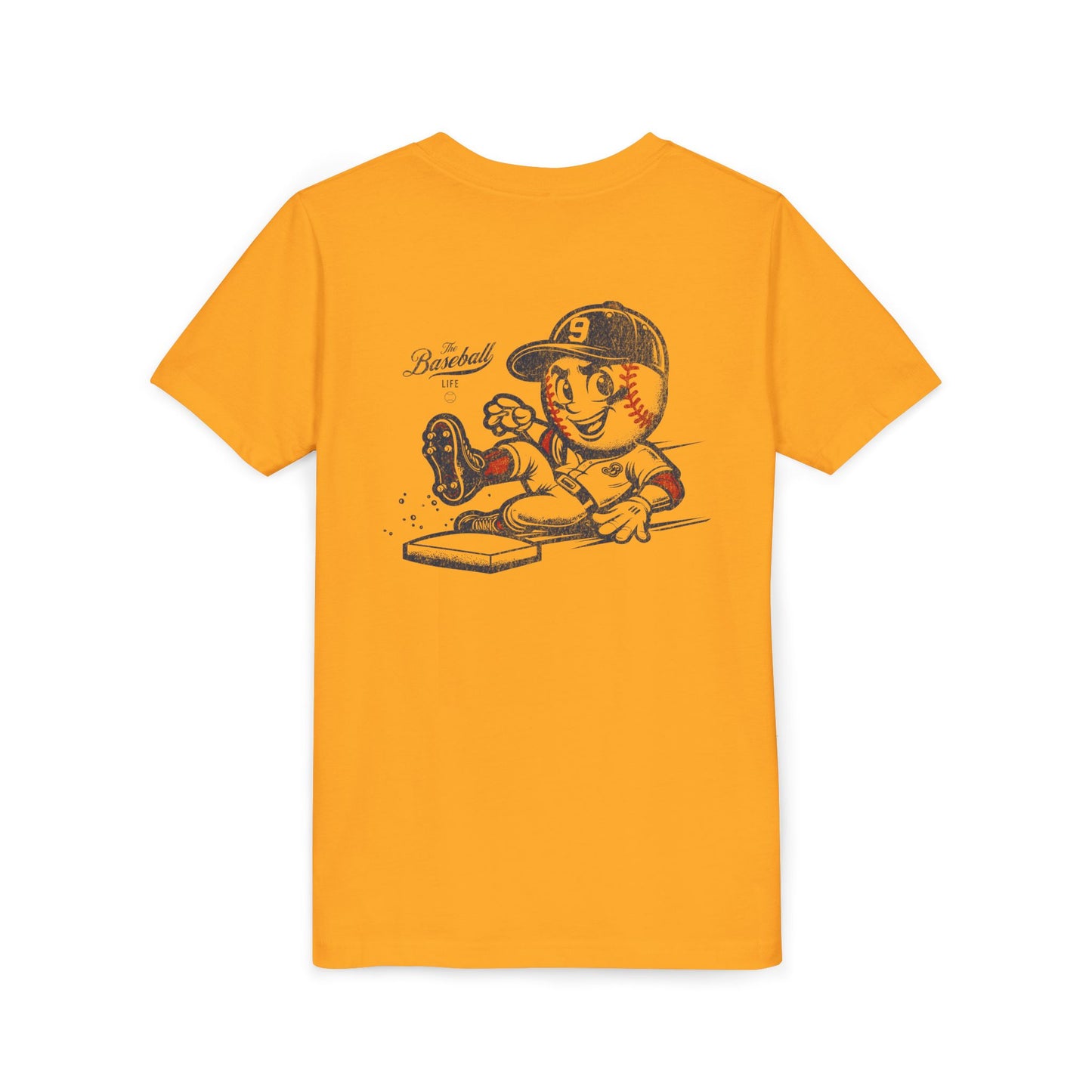 Youth Mr. Baseball Mascot Sliding T-Shirt