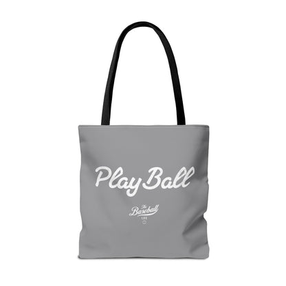 Play Ball Tote Bag_Gray with White Print