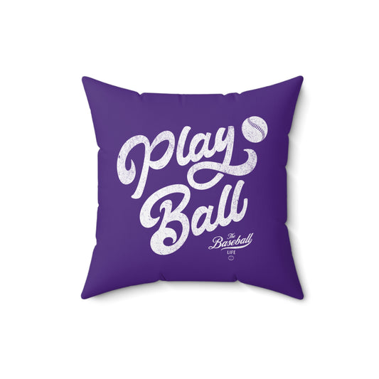 Accent Pillow_Play Ball Script_Purple