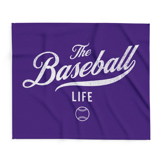 Fleece Blanket_Purple w White Print