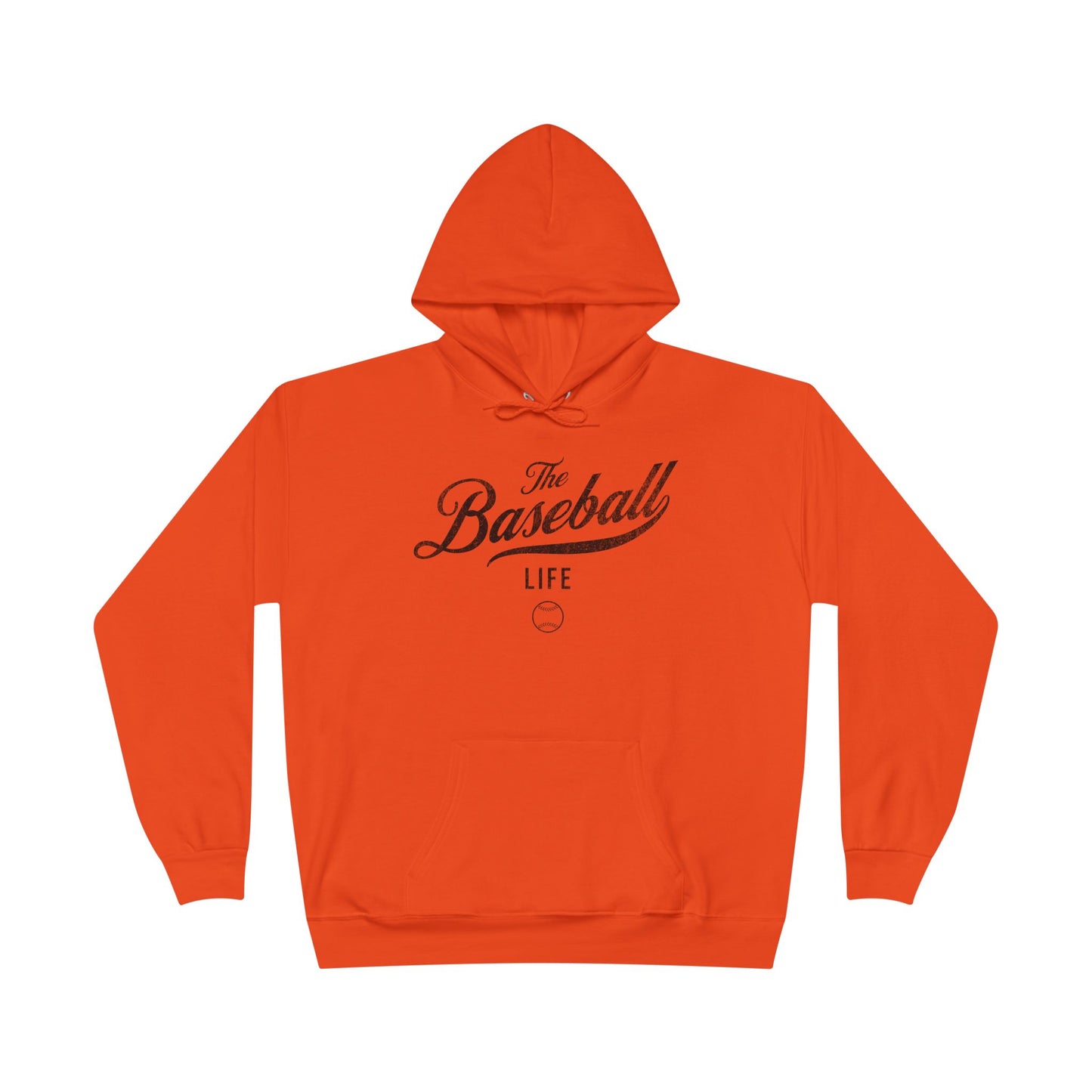 The Baseball Life Hoodie w/Grommets_Black Print