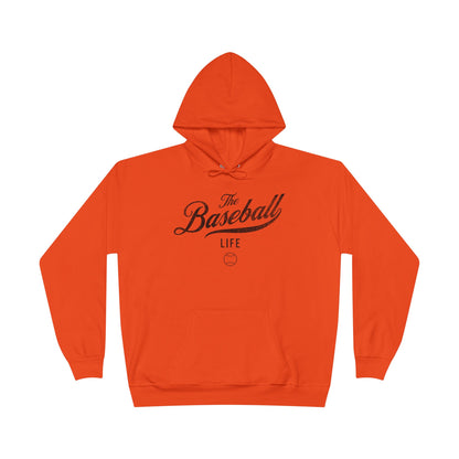 The Baseball Life Hoodie w/Grommets_Black Print