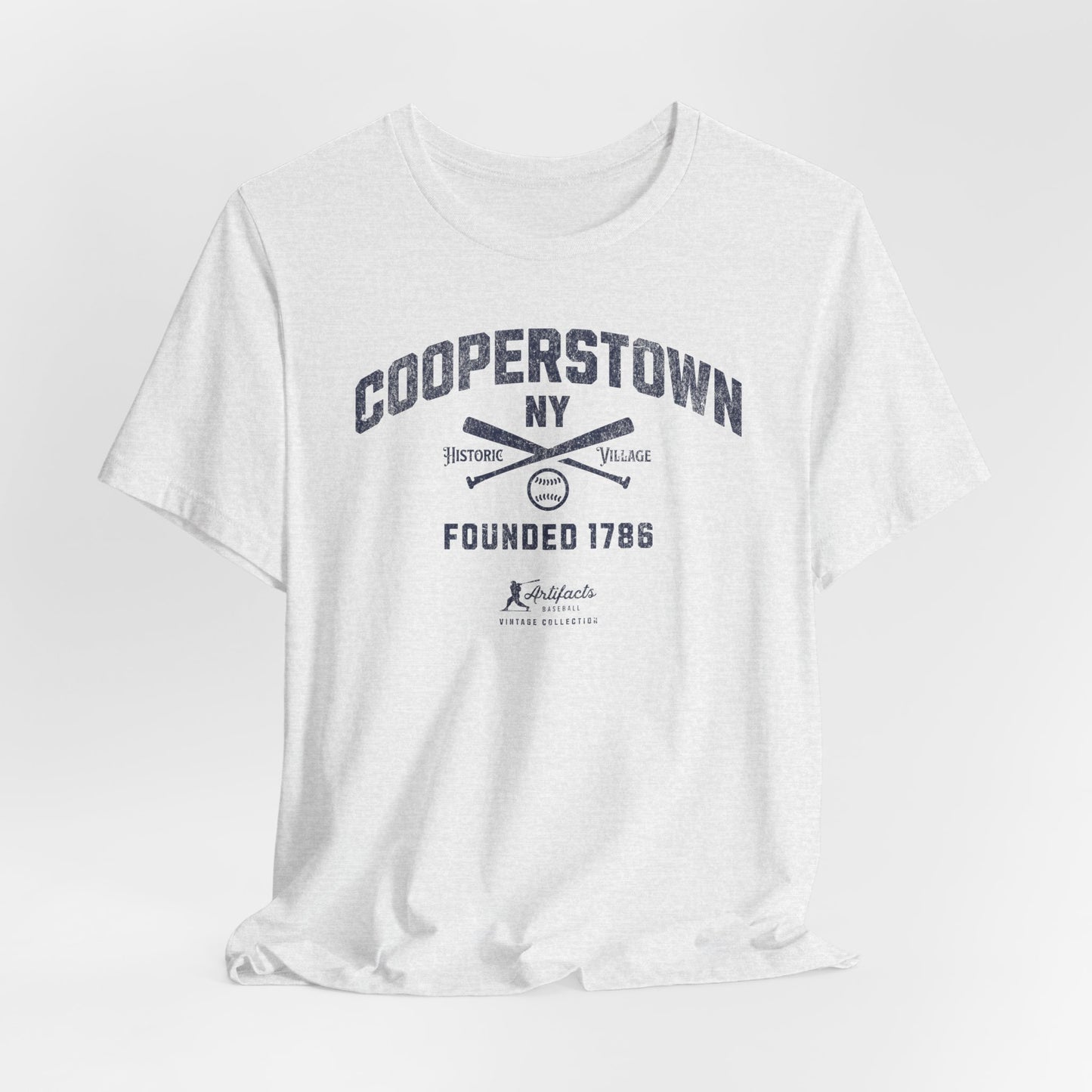 Cooperstown NY Baseball T-Shirt - Navy Print