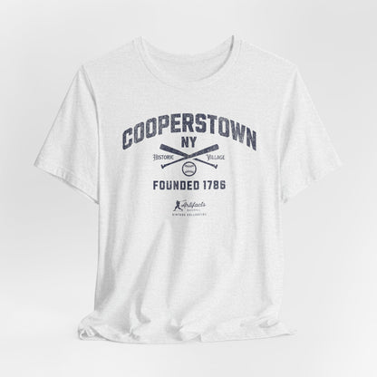 Cooperstown NY Baseball T-Shirt - Navy Print