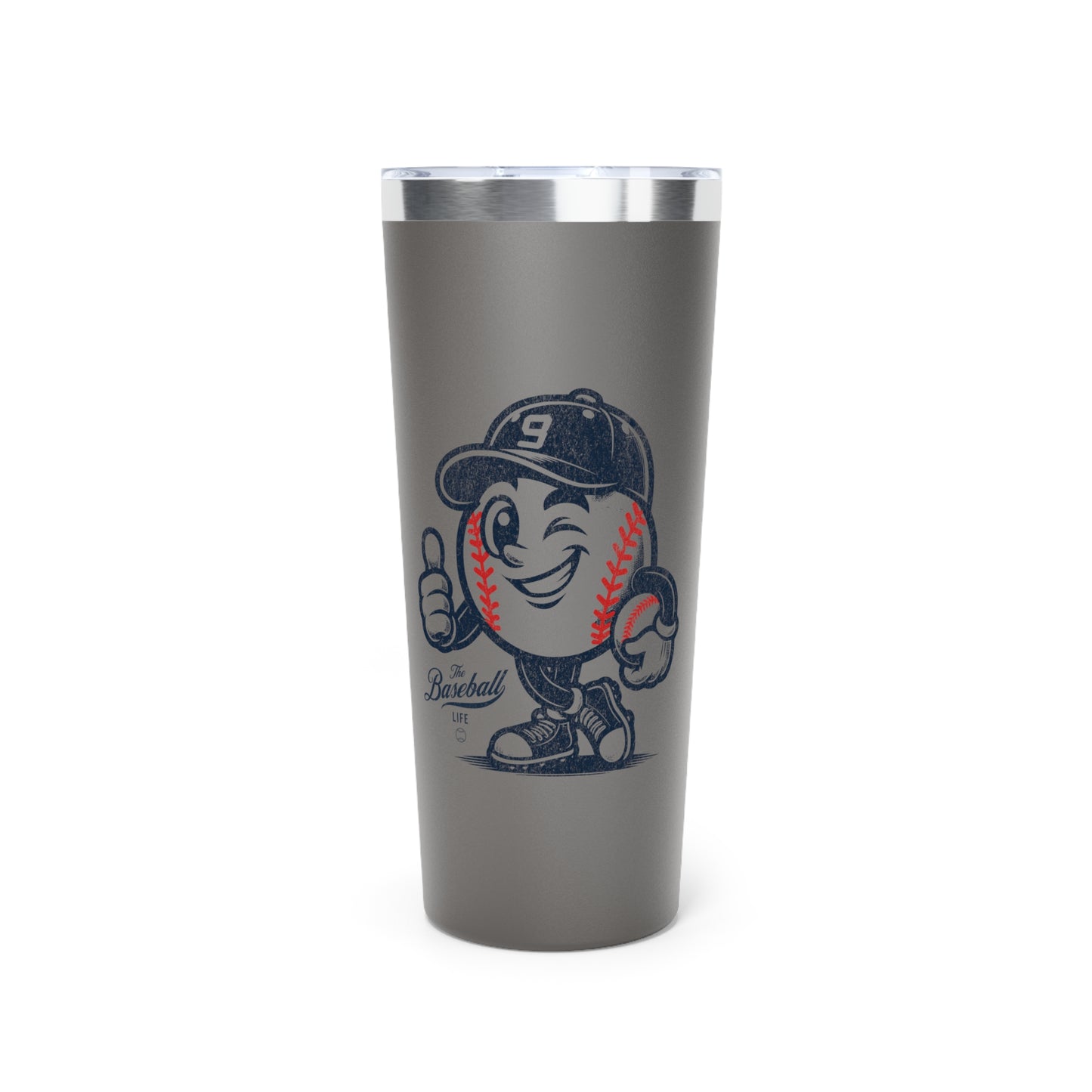 22oz Insulated Travel Tumbler_Mr. Baseball Mascot