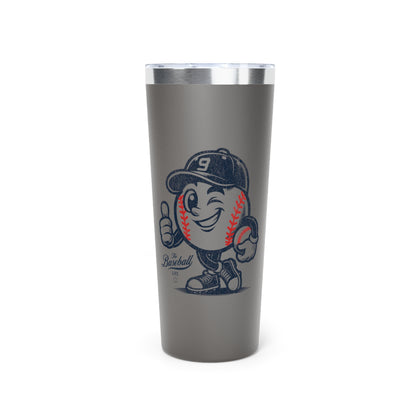 22oz Insulated Travel Tumbler_Mr. Baseball Mascot