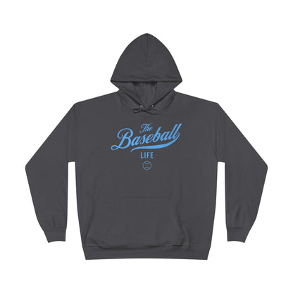 The Baseball Life Hoodie w/Grommets_Carolina Blue Print