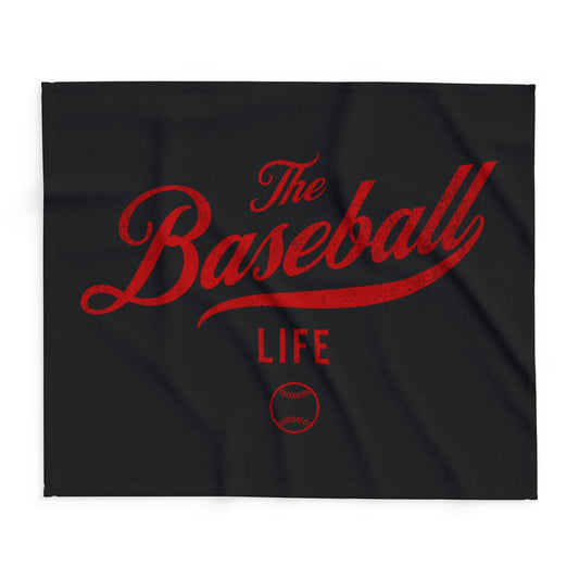 Fleece Blanket_Black w Red Print