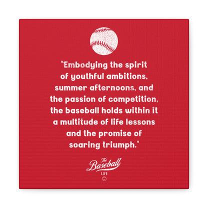 The Baseball Life "Verse" Wall Art Canvas_Red