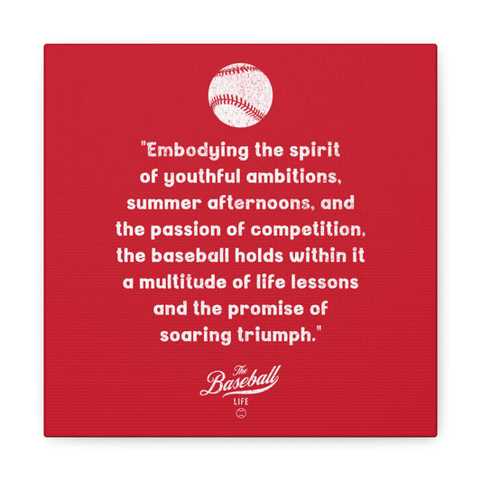 The Baseball Life "Verse" Wall Art Canvas_Red