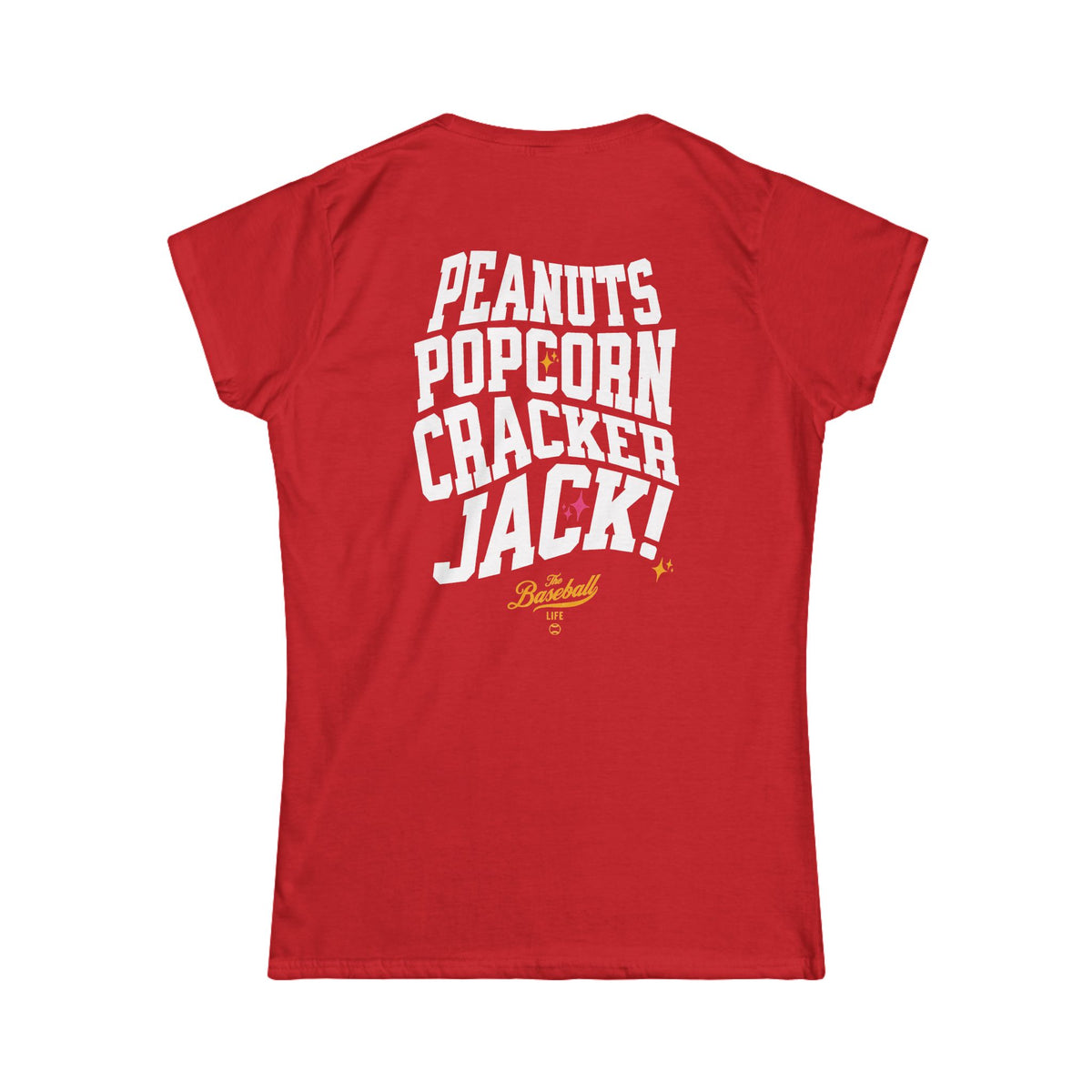 Peanuts Popcorn Crackerjack Women's Baseball T-Shirt