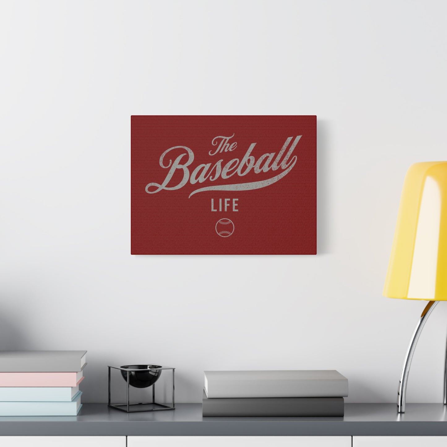 Wall Art Canvas_Maroon w Silver Gray