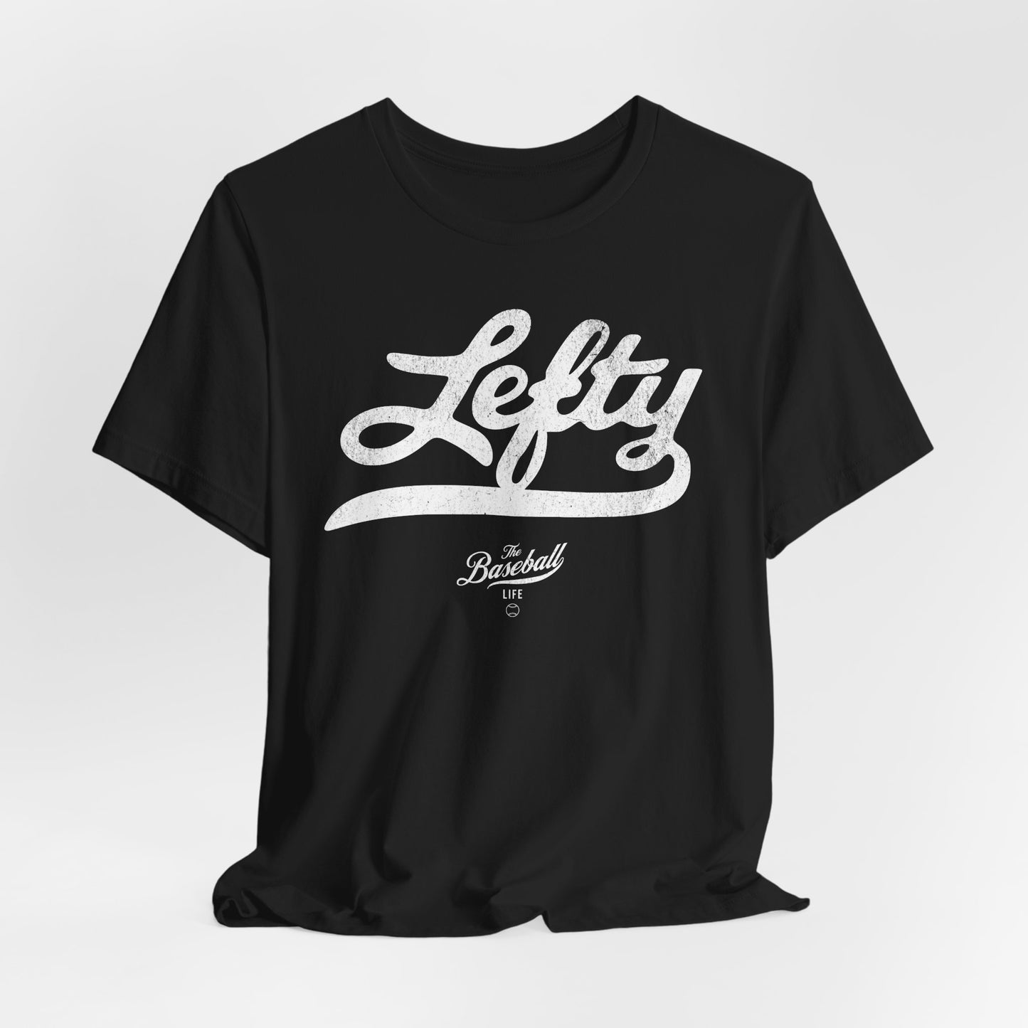 Lefty Baseball T-Shirt - White Print