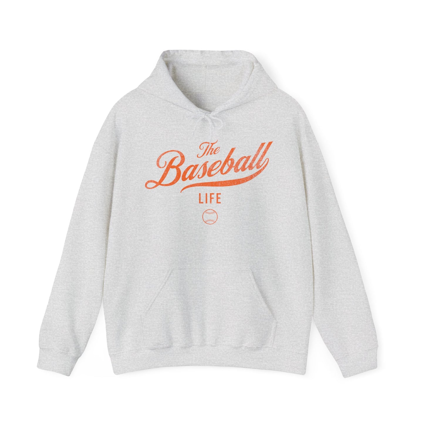 The Baseball Life Hoodie_Orange Print