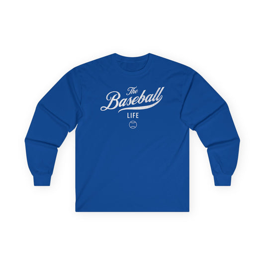 The Baseball Life Long Sleeve T-Shirt_White Print