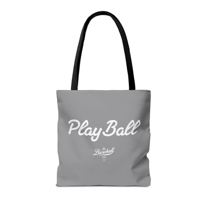 Play Ball Tote Bag_Gray with White Print