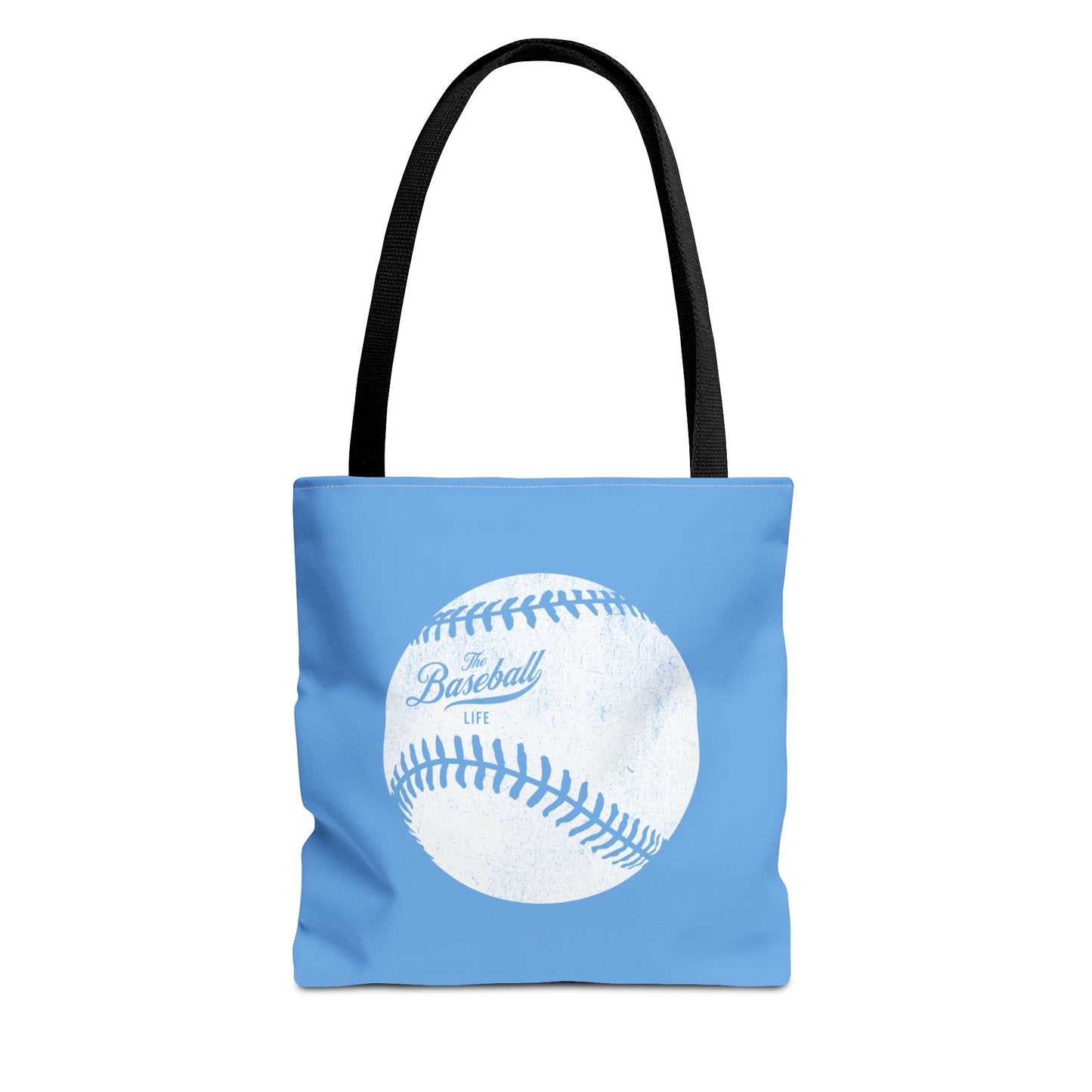 Weathered Baseball Tote Bag_Carolina Blue