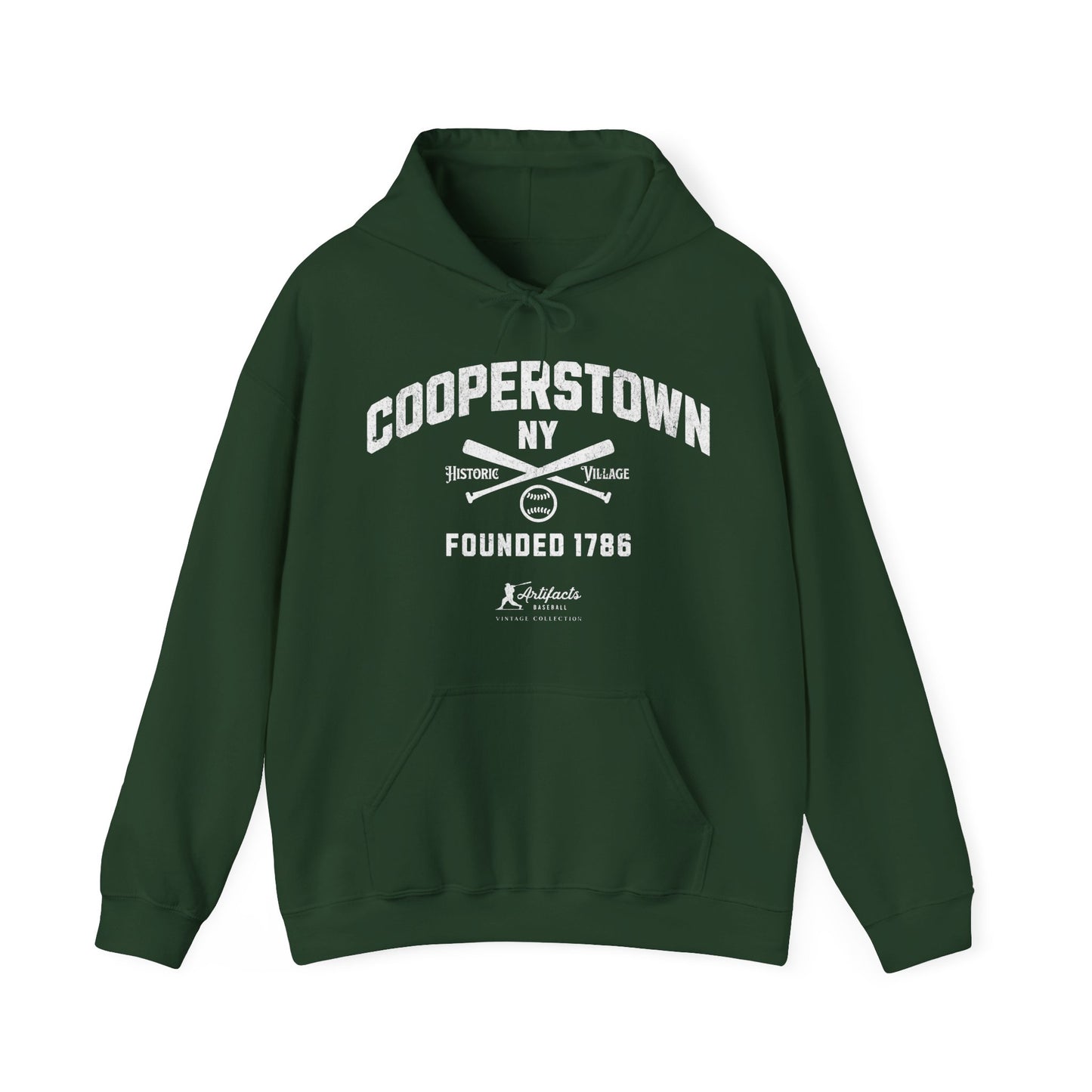 Cooperstown, NY Hoodie - White Print