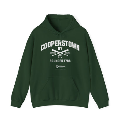 Cooperstown, NY Hoodie - White Print