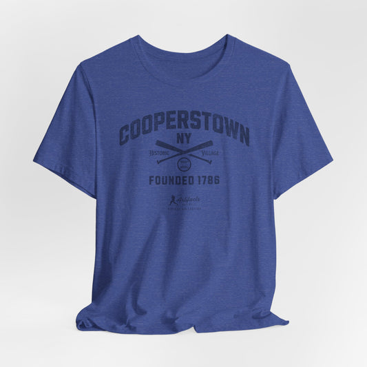 Cooperstown NY Navy Print_Artifacts Baseball Collection T-Shirt