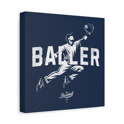 Baller Wall Art Canvas_Navy