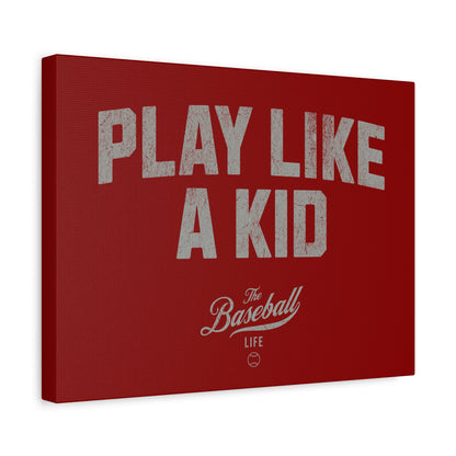 Play Like A Kid Wall Art Canvas_Cardinal Red