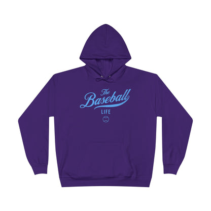 The Baseball Life Hoodie w/Grommets_Carolina Blue Print