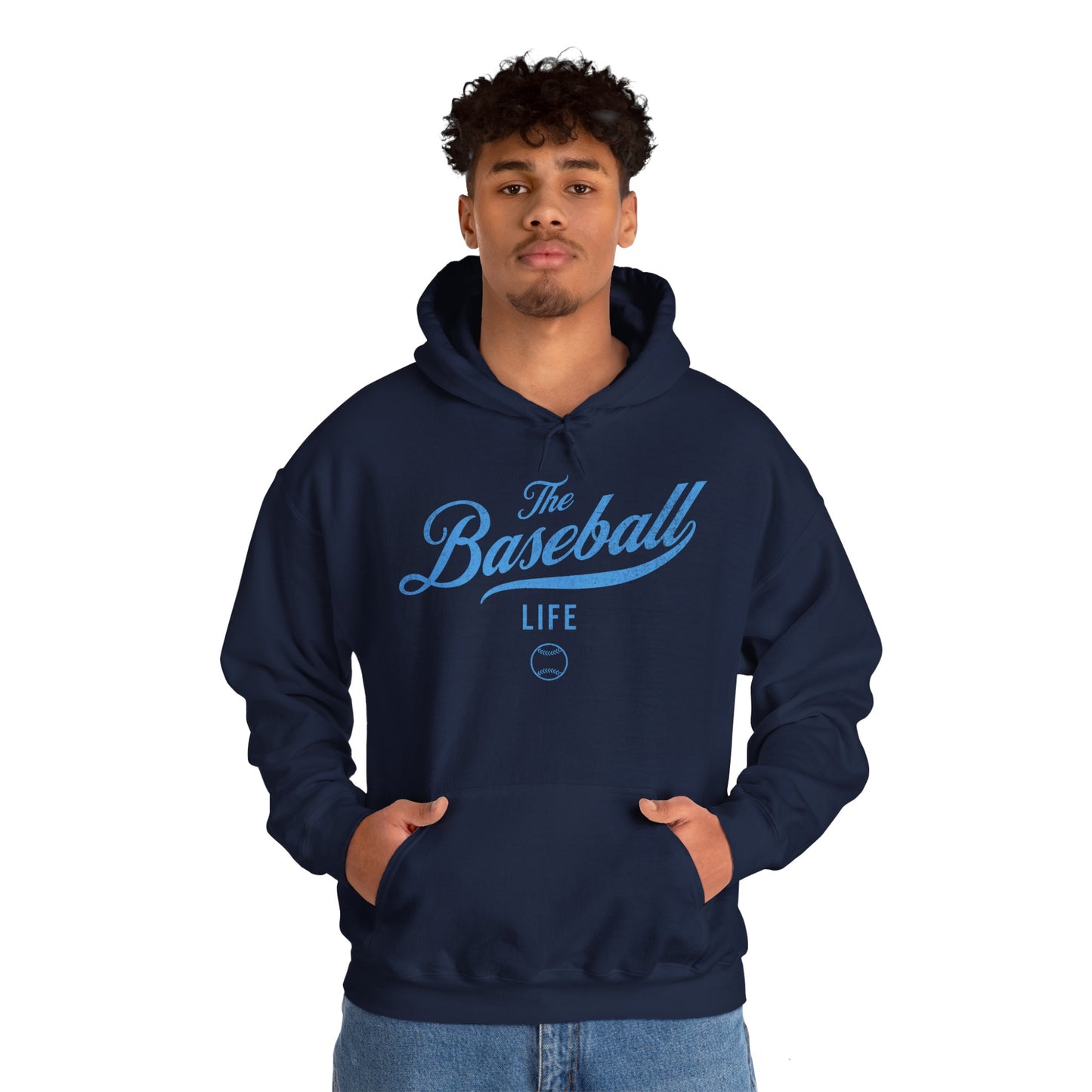 The Baseball Life Hoodie_Carolina Blue Print