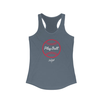 Play Ball Graphic Baseball_Women's Racerback Tank