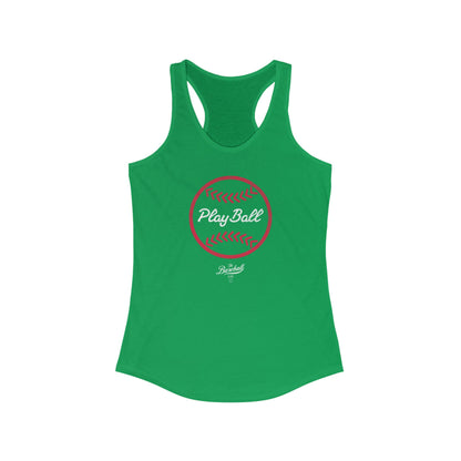 Play Ball Graphic Baseball_Women's Racerback Tank