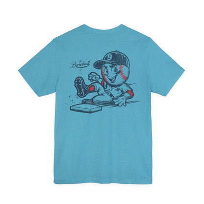 Mr. Baseball Mascot Sliding T-Shirt