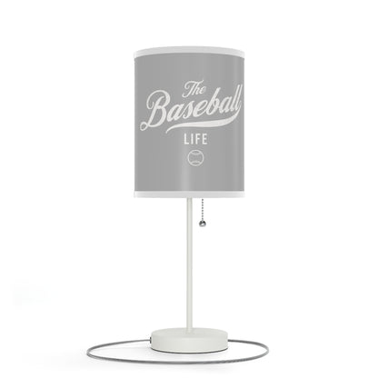 Table Lamp_Silver Gray w White Print
