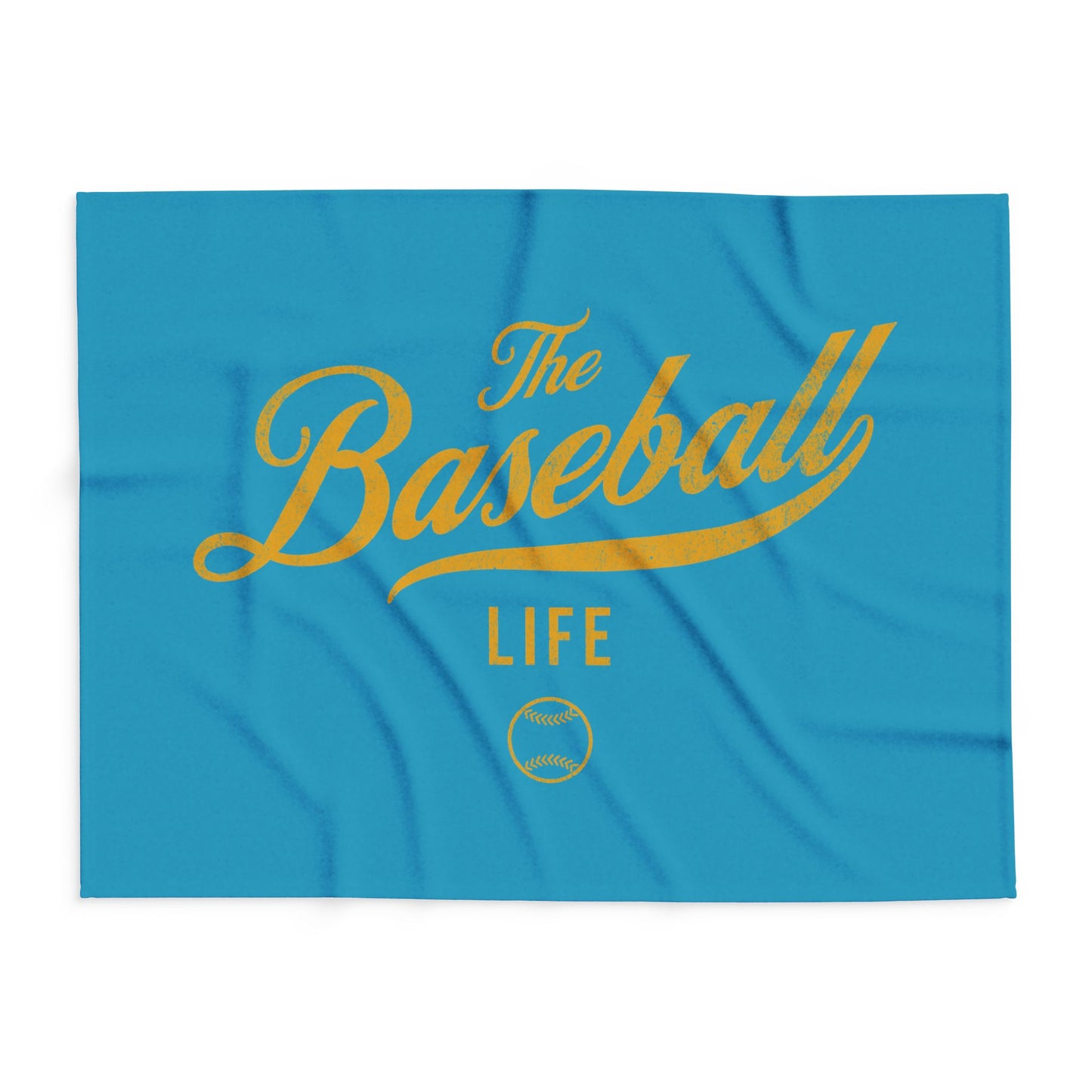Fleece Blanket_Turquoise w Yellow Gold Print