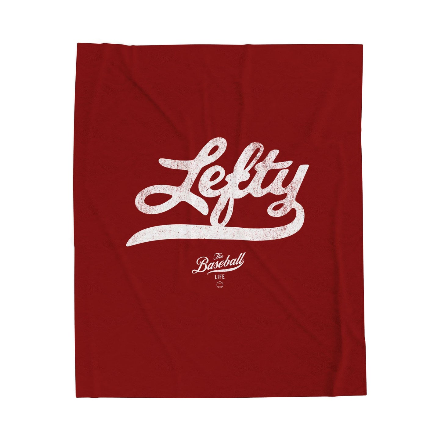 Velveteen Plush Blanket_Lefty_Maroon