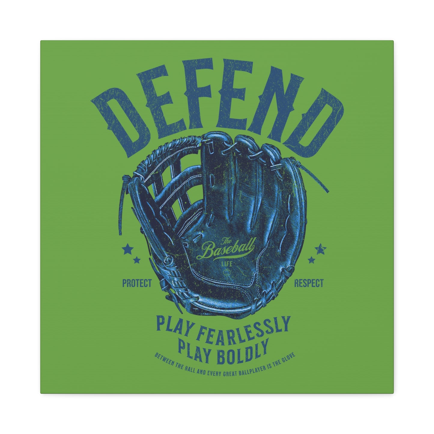 Defend Glove Wall Art Canvas_Grass Green