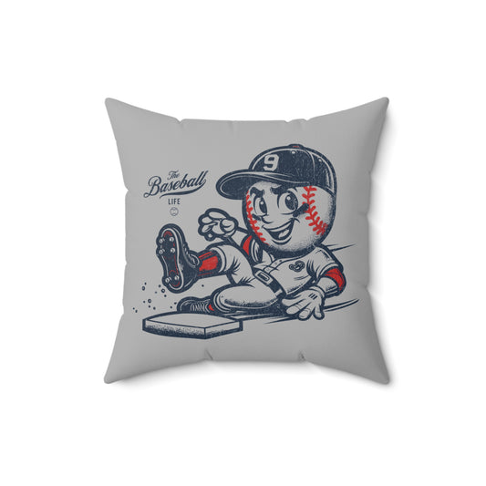 Accent Pillow_Mr. Baseball Mascot Sliding
