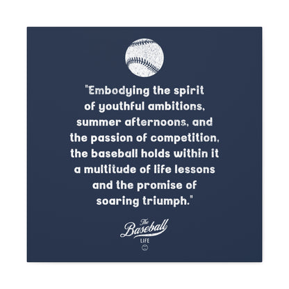 The Baseball Life "Verse" Wall Art Canvas_Navy