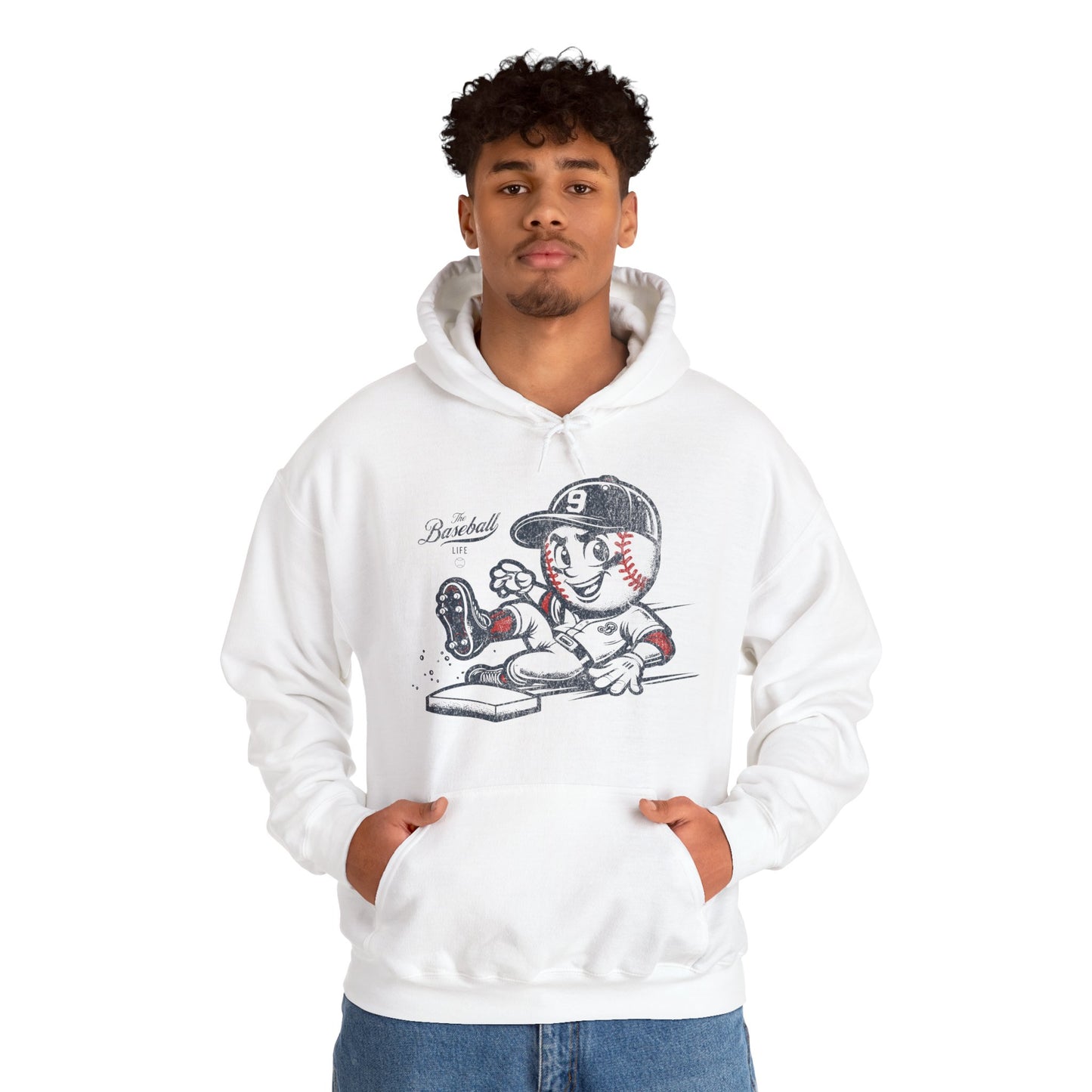 Mr. Baseball Mascot Sliding Hoodie