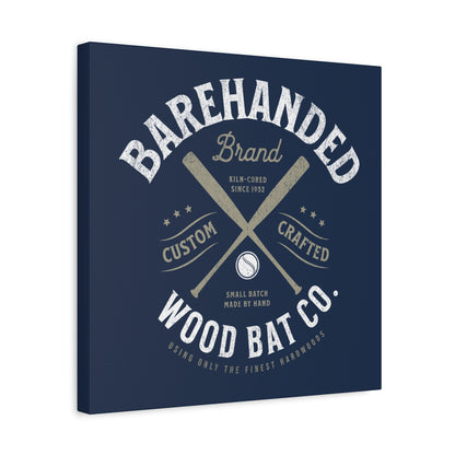 Barehanded Wood Bat Co. Wall Art Canvas_Navy