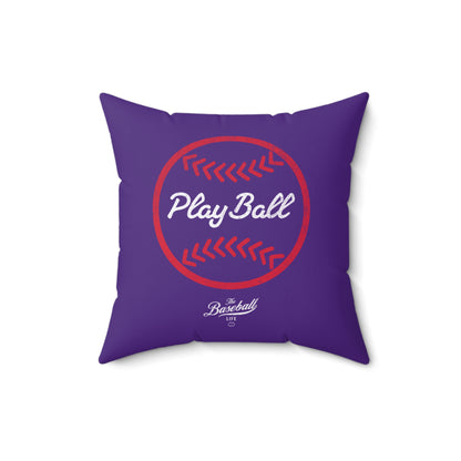 Accent Pillow_Play Ball Graphic Baseball_Purple