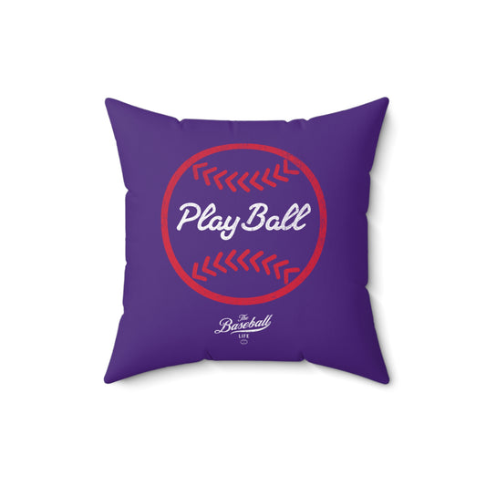 Accent Pillow_Play Ball Graphic Baseball_Purple